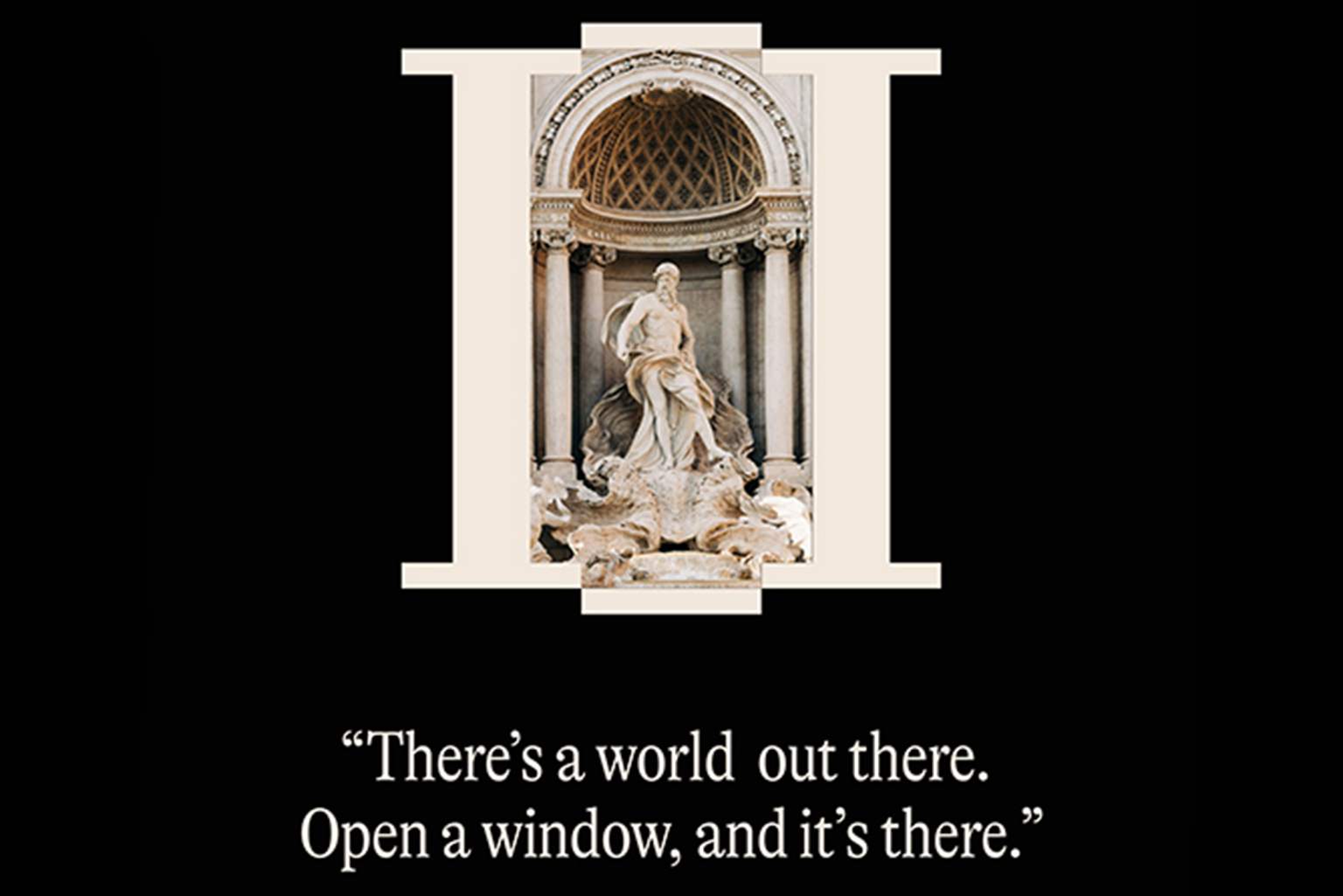 a picture of a statue with a quote on it.